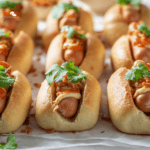 A photo of mini hotdogs