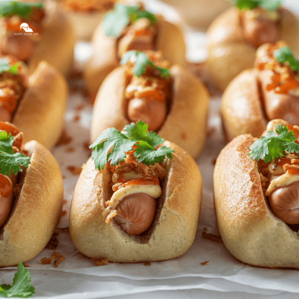 A photo of mini hotdogs