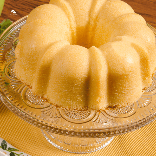 a close up image of a pound cake in a plate