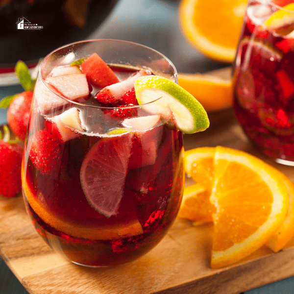 a close image of a Pomegranate Champagne Punch