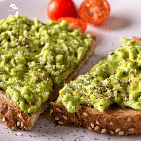 A close up image of avocado toast