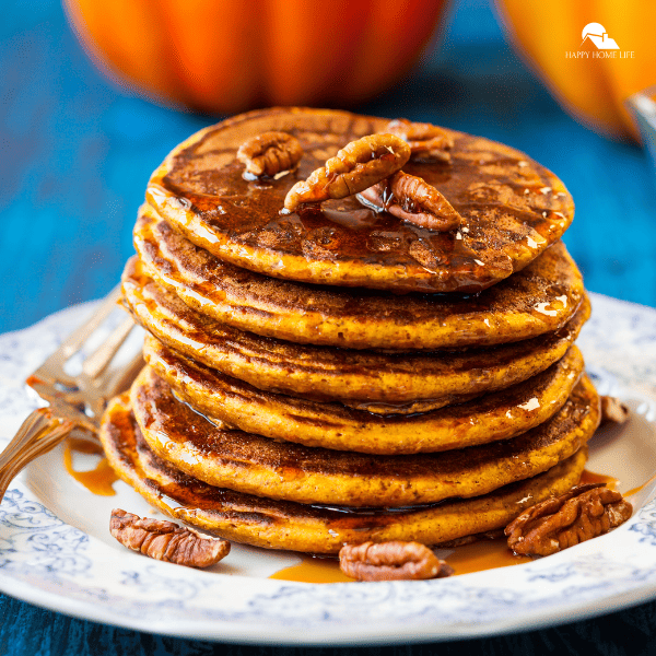 An image of cinnamon pecan pancakes.