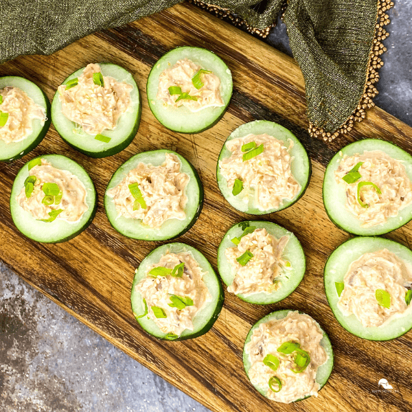 Spicy Tuna Cucumber Bites