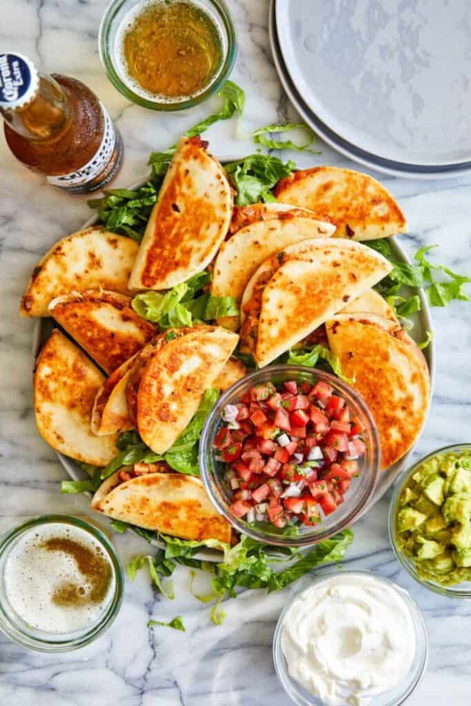 mini chicken quesadillas