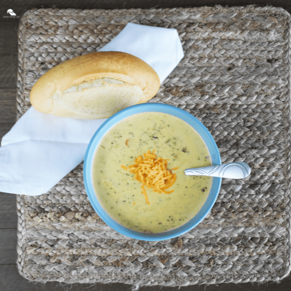 an overview image of Instant Pot Broccoli Cheese Soup