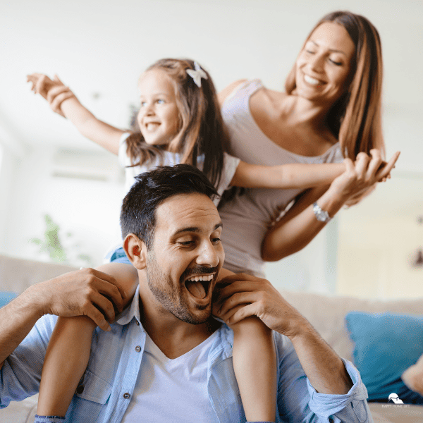 happy family having fun