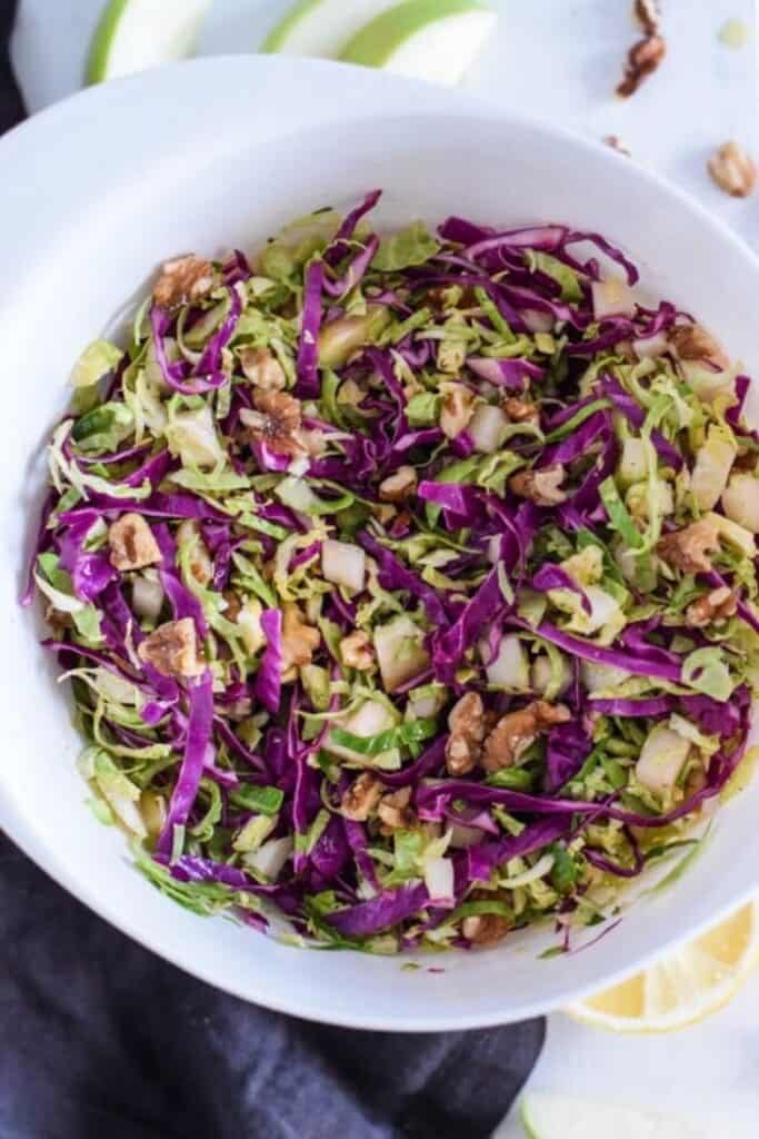 apple and brussels sprouts slaw
