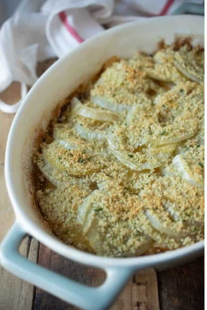 apple and fennel gratin