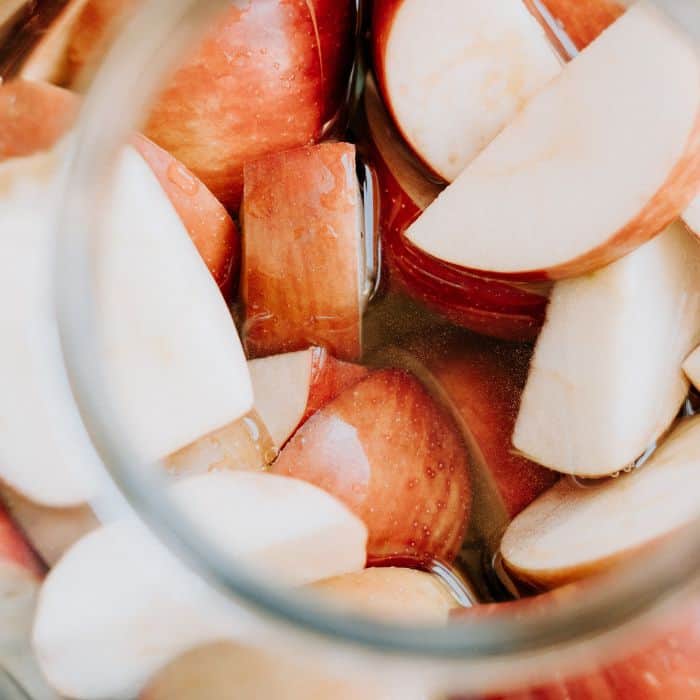 apple slices ready for cooking