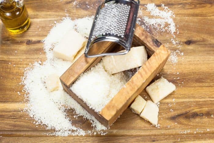 grated parmesan in box