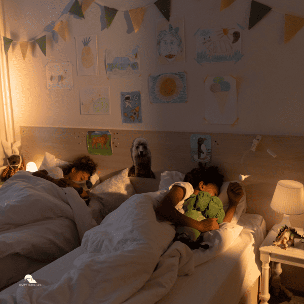 kids sleeping in their own beds