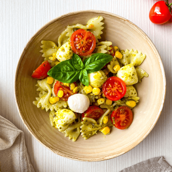 Caprese Bowtie Pasta Salad The Happy Home Life