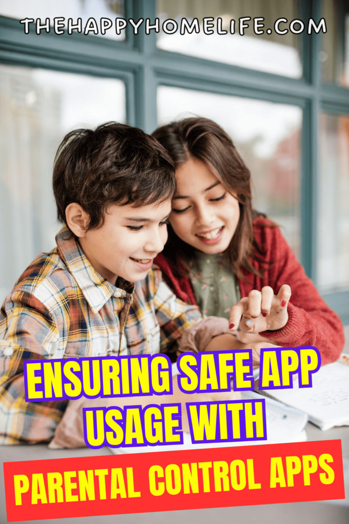 Kids using cellphone with text: "Ensuring Safe App Usage with Parental Control Apps"