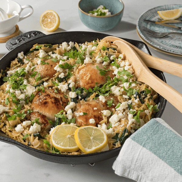 Lemon Orzo with Spinach - Fresh Apron