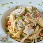 vertical image of One Pot Turkey Tetrazzini