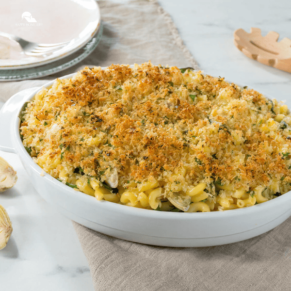 side image of Spinach Artichoke Mac and Cheese
