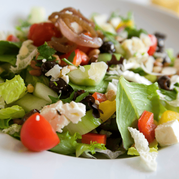 Overview image of a Mediterranean salad