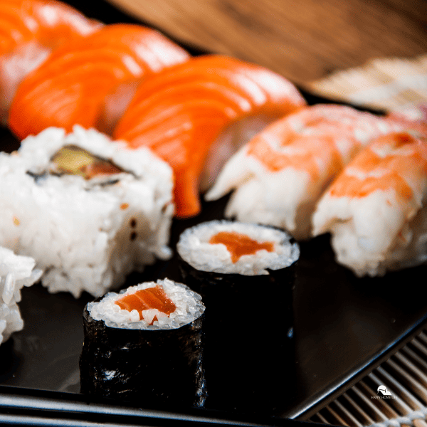 Japanese theme with sushi