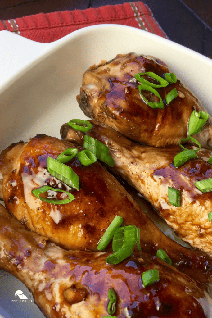 close up image of Balsamic Glazed Chicken Drumsticks