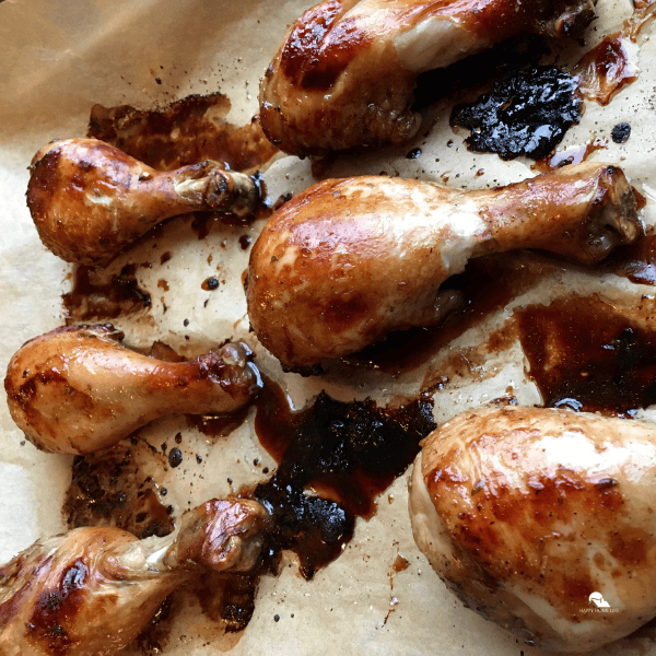 Balsamic Glazed Chicken Drumsticks in process