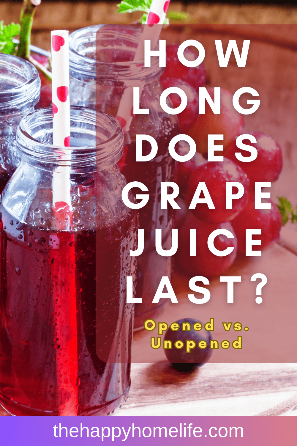 How Long Does Grape Juice Last? Opened vs. Unopened