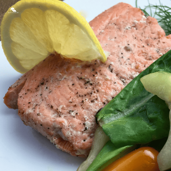 square image of Lemon and Dill Salmon with Herb Salad