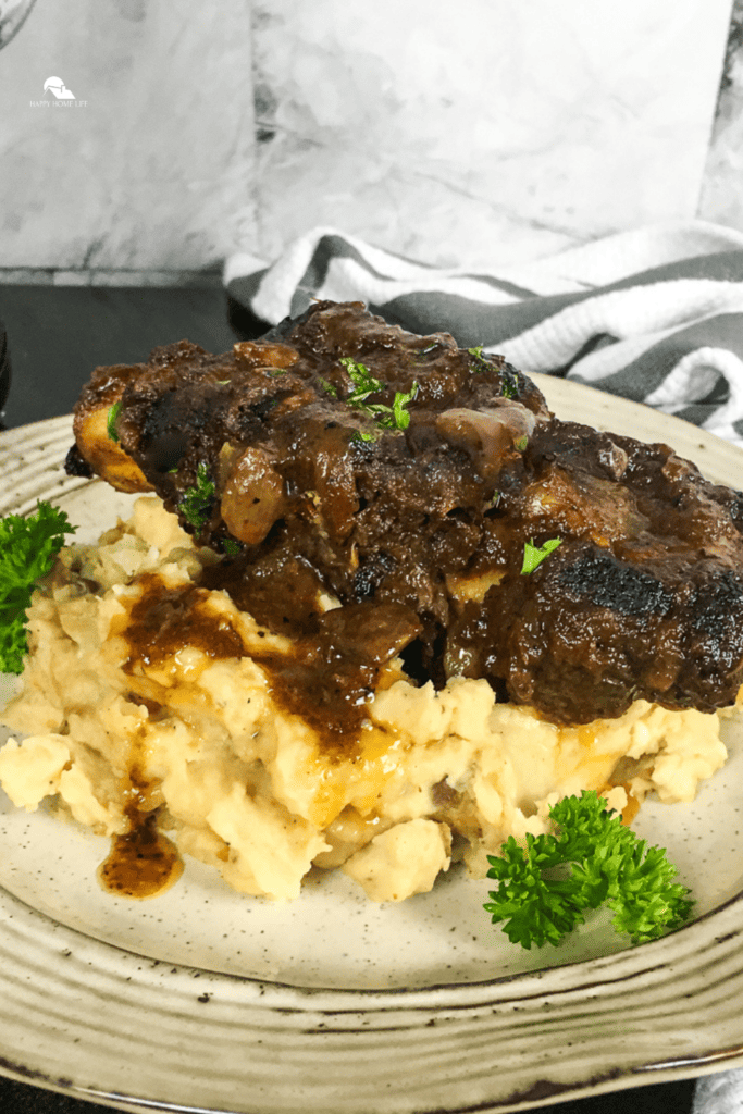 Slow Cooker Beef Back Ribs in a plate