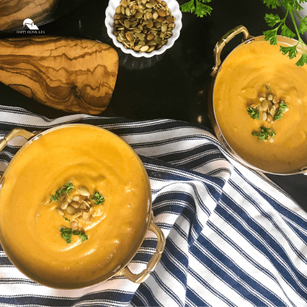 Slow Cooker Curried Butternut Squash Soup overview image