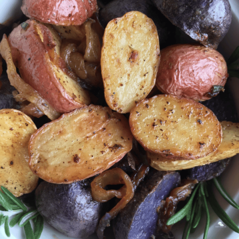 overview image of Tri-Color Roasted Rosemary Potatoes