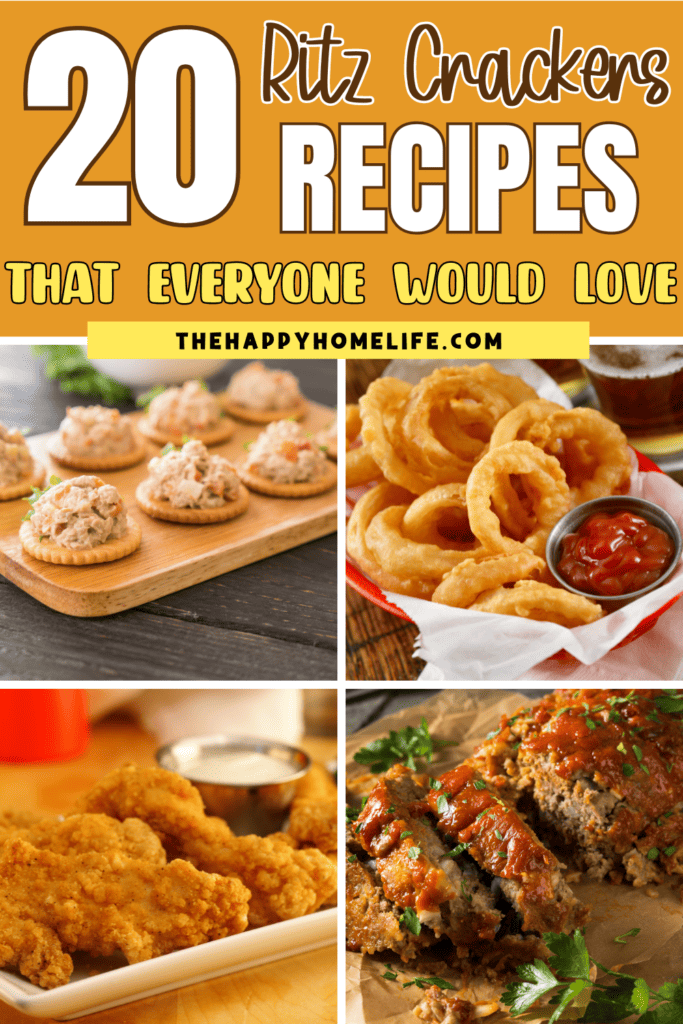 collage image of Recipes With Ritz Crackers pin