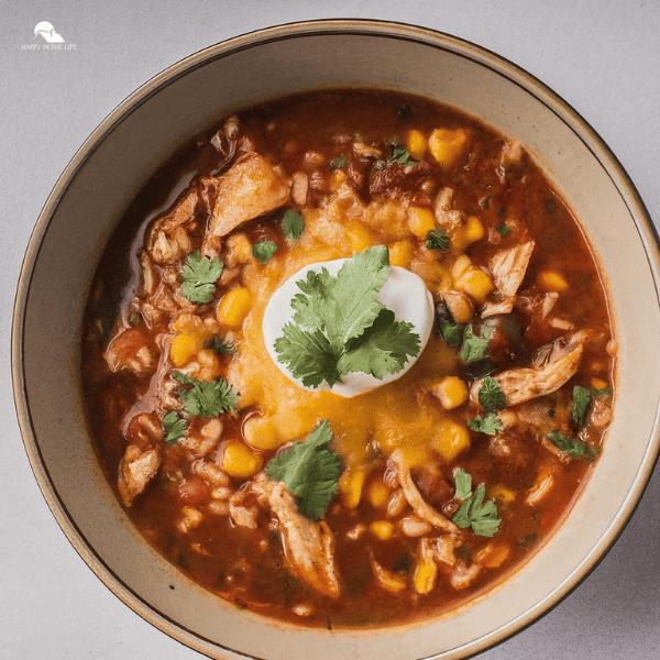 Square image of Mexican Chicken and Rice Soup
