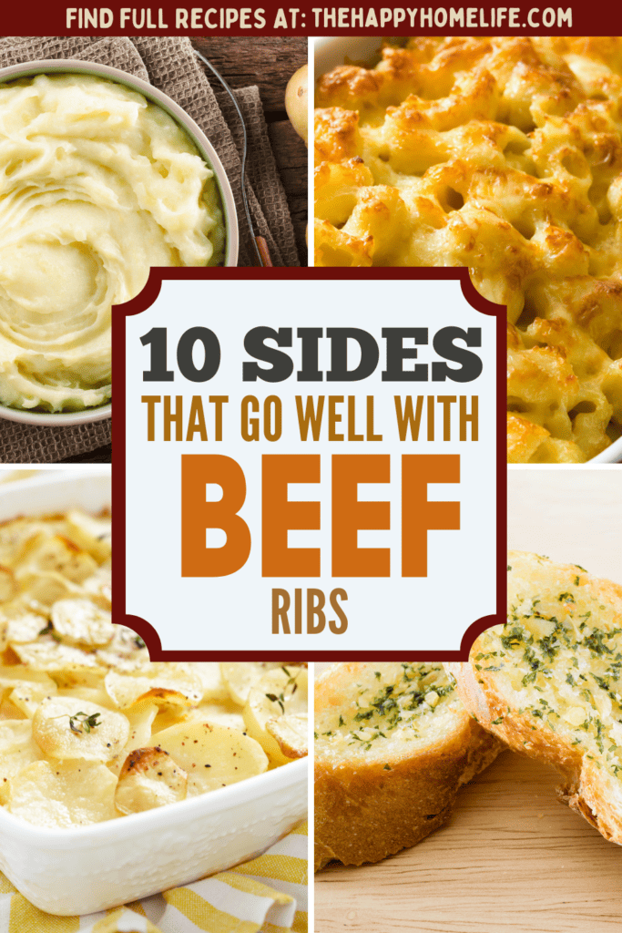 collage image of 10 side dish that goes well with Beef Ribs