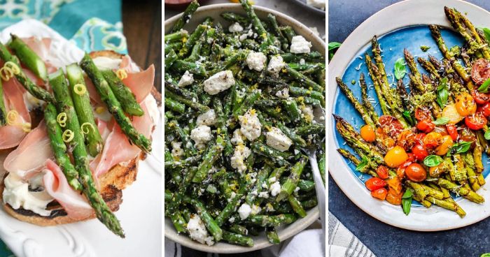 three different asparagus recipes for Easter dinner