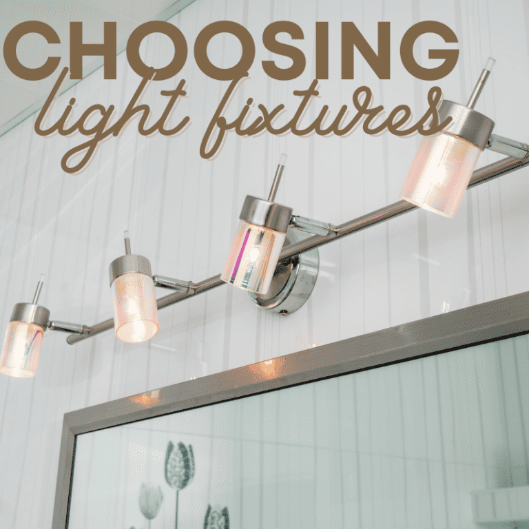 light fixture above mirror - text overlay on image