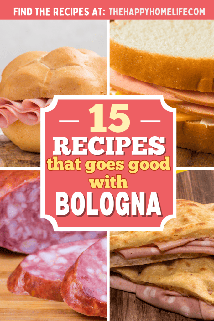 Collage image of recipes that goes good with Bologna with overlay text