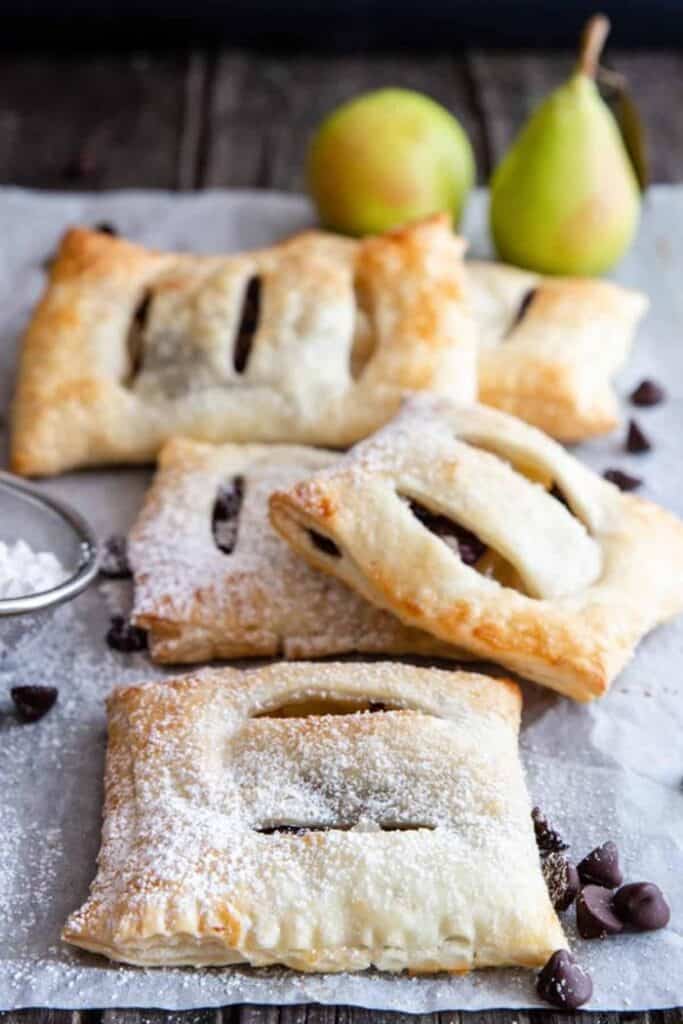pear and chocolate italian pastries