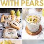 long collage of pear breakfast ideas