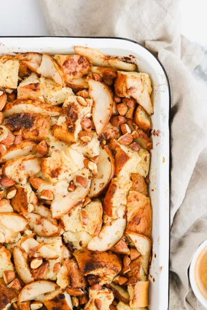 spiced pear french toast casserole