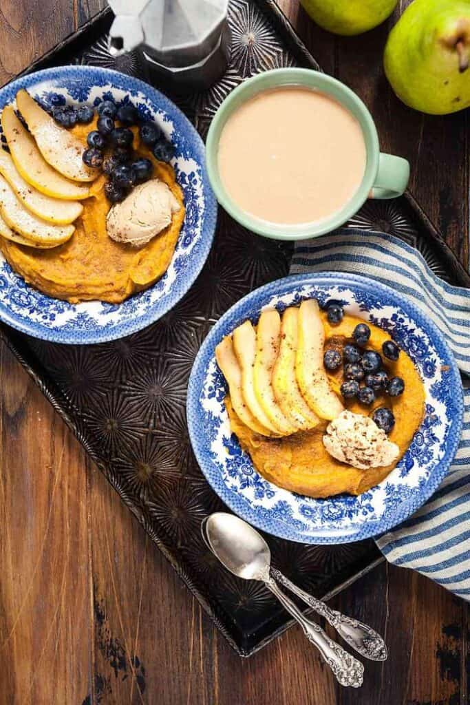 sweet potato and pear breakfast bowls 