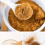 a collage of various homemade seasoning blends