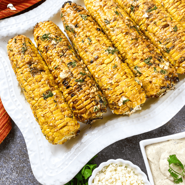 An image of broiled Mexican street corn.